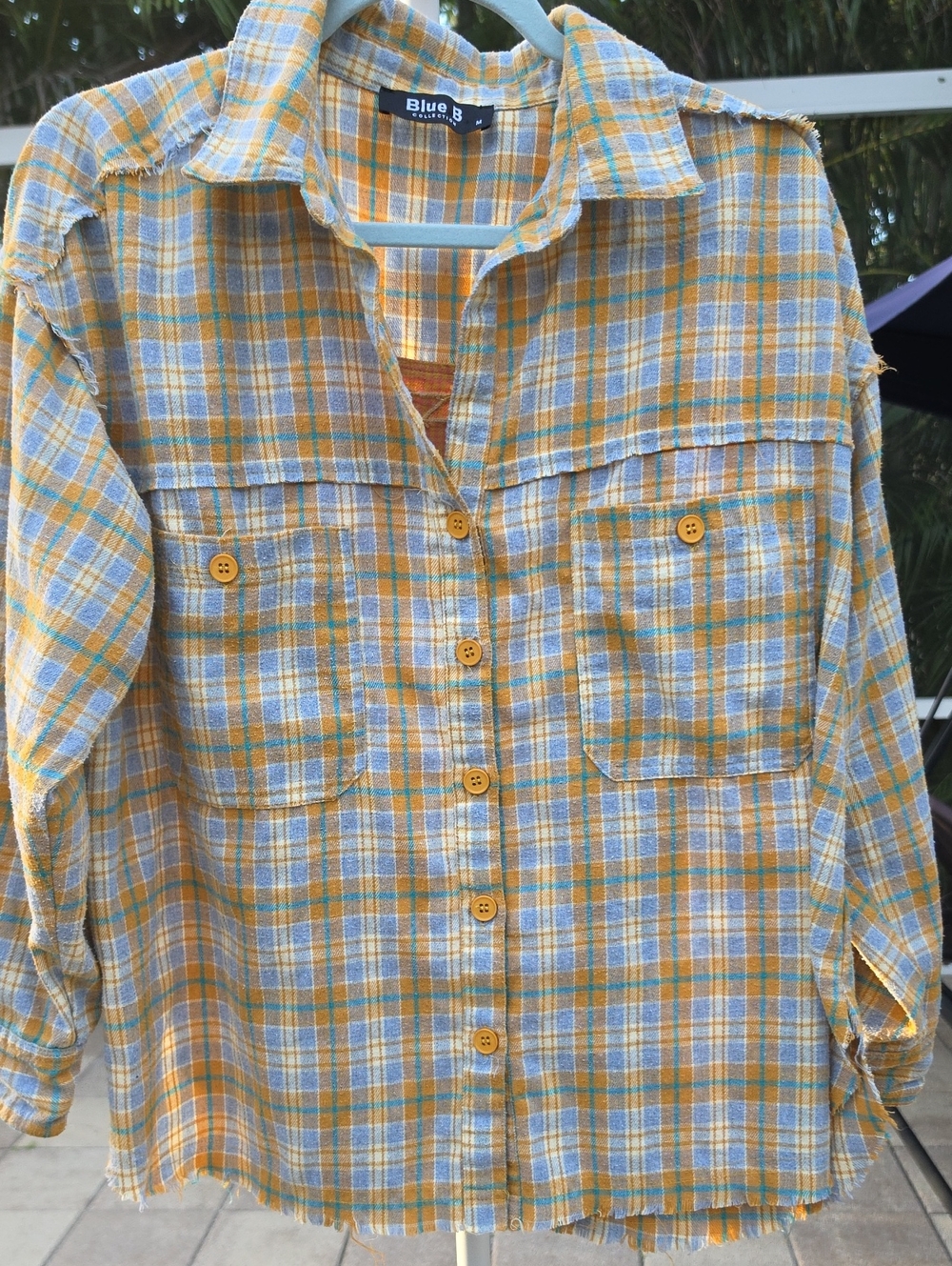 BLUE B Southwestern Plaid Button-down Shirt
